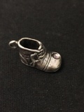 Gemstone Shoe Sterling Silver Charm Pendant