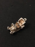 WOW Awesome Detailed Antique Car Sterling Silver Charm Pendant