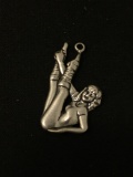 Gymnastics Sterling Silver Charm Pendant