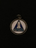 Vintage Rare Space Shuttle Sterling Silver Charm Pendant