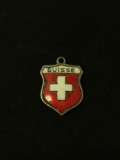 Suisse Red Cross RARE 800 Sterling Silver Charm Pendant