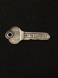 Key to Success Sterling Silver Charm Pendant