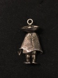 Old Pawn Hombre Sterling Silver Charm Pendant