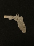Florida Outline Sterling Silver Charm Pendant