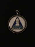 Rare Space Shuttle Sterling Silver Charm Pendant