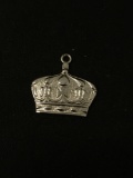 Kings Crown Sterling Silver Charm Pendant