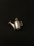 Garden Watering Container Sterling Silver Charm Pendant
