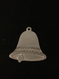 Large Bell Sterling Silver Charm Pendant