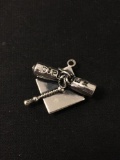 Danecraft Graduation Sterling Silver Charm Pendant