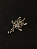 Turtle Sterling Silver Charm Pendant