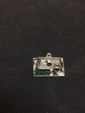 1974 Suburban Home Sterling Silver Charm Pendant