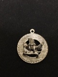 Sailboat Ship Sterling Silver Charm Pendant