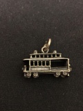 San Francisco Trolley Cart Sterling Silver Charm Pendant