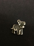 Glass & Sterling Silver Dog Charm Pendant