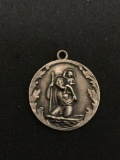 God & Jesus Sterling Silver Charm Pendant