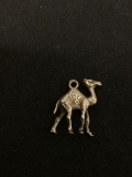 Carved Camel 3D Sterling Silver Charm Pendant