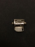 3D Typewriter Sterling Silver Charm Pendant
