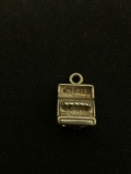 Petite 3D Slot Machine Sterling Silver Charm Pendant