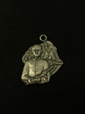 Pere Jacques Marquette High Detail Sterling Silver Charm Pendant