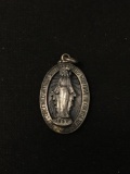 Catholic Rosary Sterling Silver Charm Pendant