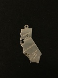California State Sterling Silver Charm Pendant