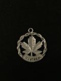 Montreal Maple Leaf Sterling Silver Charm Pendant