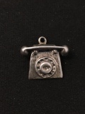 DANECRAFT 3D Rotary Telephone Sterling Silver Charm Pendant