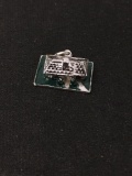 Small Cottage Sterling Silver Charm Pendant