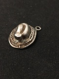 Women's Dress Hat Sterling Silver Charm Pendant