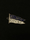 Atlantic City New Jersey Flag Sterling Silver Charm Pendant