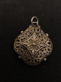 Bali Style Scroll Cut Thick & Heavy Beautiful Pendant Enhancer