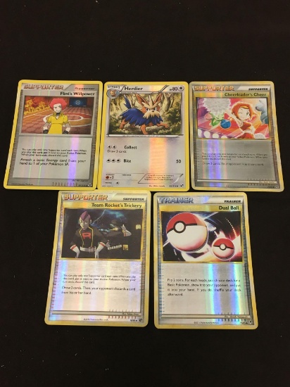 5 Card Lot of Pokemon Rares & Holofoil Cards from Estate Collection