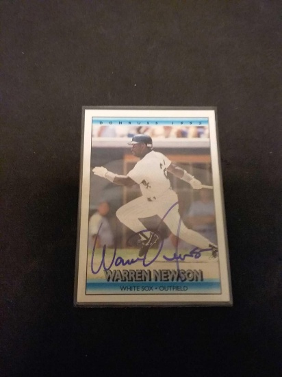 Signed Baseball Card from Collectors Autograph Estate - Warren Newson White Sox