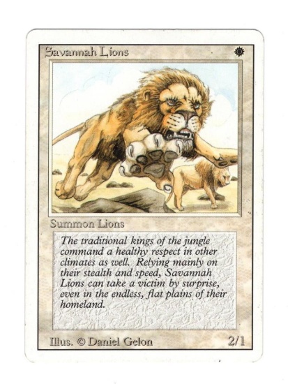 MTG Magic the Gathering SAVANNAH LIONS Trading Card