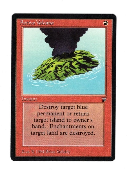 MTG Magic the Gathering ACTIVE VOLCANO Legends Trading Card