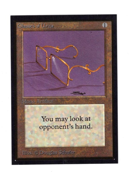 MTG Magic the Gathering GLASSES OF URZA Collectors Edition Trading Card