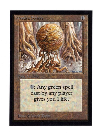 MTG Magic the Gathering WOODEN SPHERE Collectors Edition Trading Card