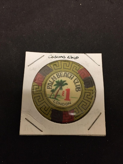 Excellent Condition Vintage Palm Beach Club London $1 Gaming Casino Token