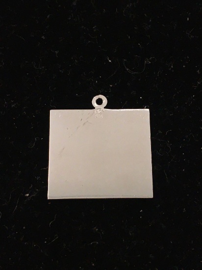 Blank Sterling Silver Charm Pendant - To Be Inscribed