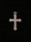 Catholic Cross Sterling Silver Charm Pendant
