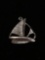 3D Sailboat Sterling Silver Charm Pendant