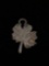 High Detail Maple Leaf Sterling Silver Charm Pendant