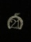 Horseshoe 21 Sterling Silver Charm Pendant