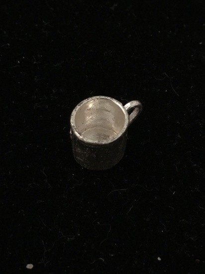 Baby Cup Mug Sterling Silver Charm Pendant