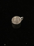Baby Cup Mug Sterling Silver Charm Pendant