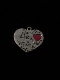 Be Mine Heart Sterling Silver Charm Pendant