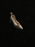 Womans High Heeled Shoe Sterling Silver Charm Pendant