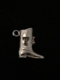 Texas Tech Cowboy Boot Sterling Silver Charm Pendant
