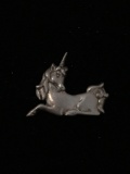 Unicorn Laying Down Sterling Silver Charm Pendant