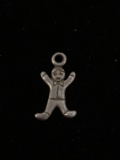Jumping Little Boy Sterling Silver Charm Pendant